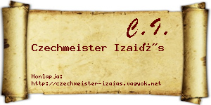 Czechmeister Izaiás névjegykártya